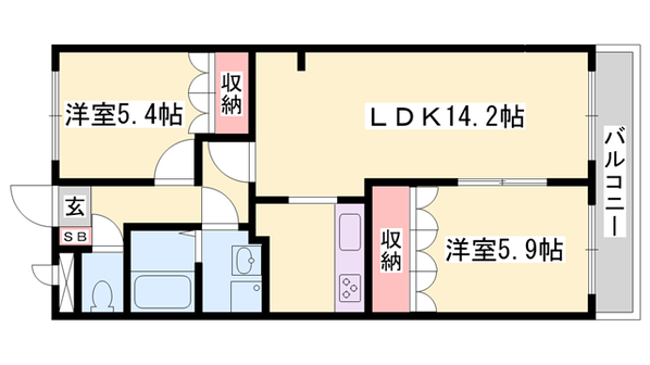 グランドールAの物件間取画像